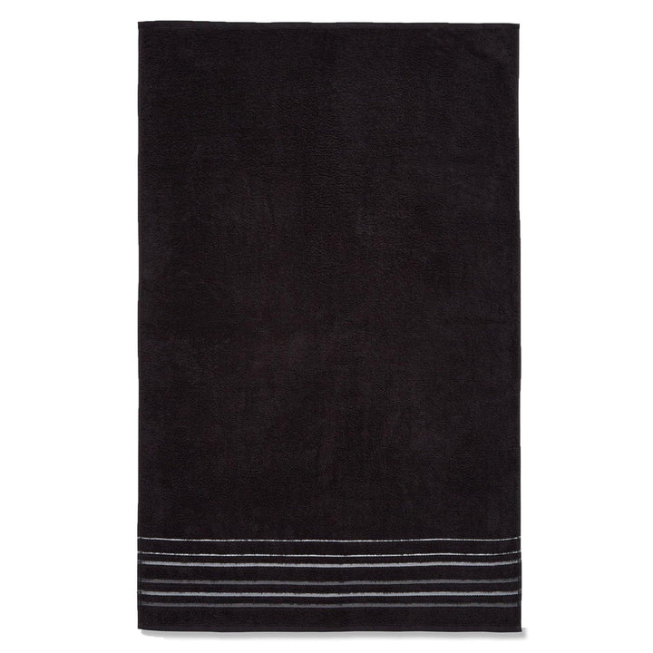 Java Stripe 100% Cotton Towel Black - Ideal