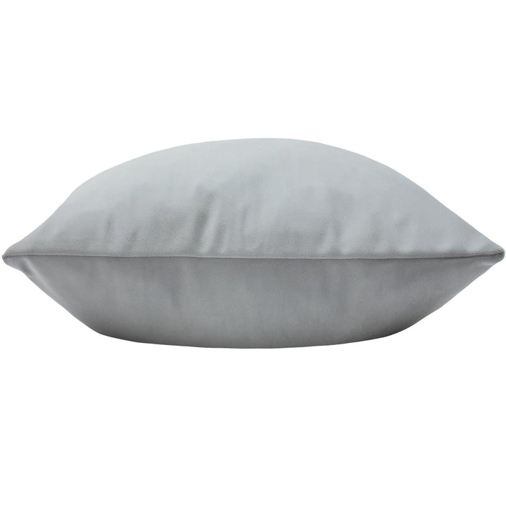 Sunningdale Plain Velvet Platinum Filled Cushions 20'' x 20'' -  - Ideal Textiles