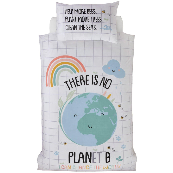 There is No Planet B Eco-Friendly Duvet Cover Set -  - Ideal Textiles