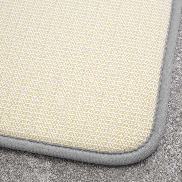 Anti-Bacterial Memory Foam Bath Mat Silver -  - Ideal Textiles