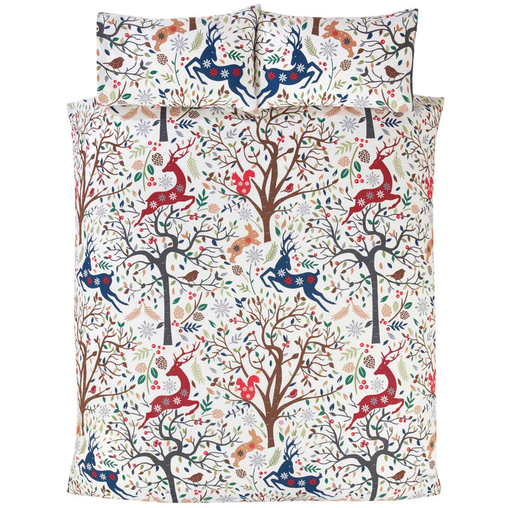 Tatton Winter Woodland Creatures Multicolour Duvet Cover Set -  - Ideal Textiles