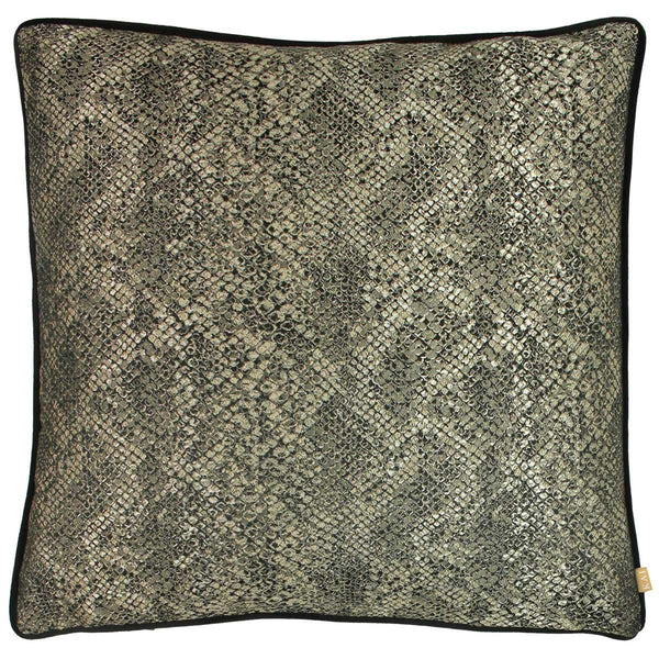 Viper Bronze Snakeskin Print Filled Cushions - Polyester Pad - Ideal Textiles