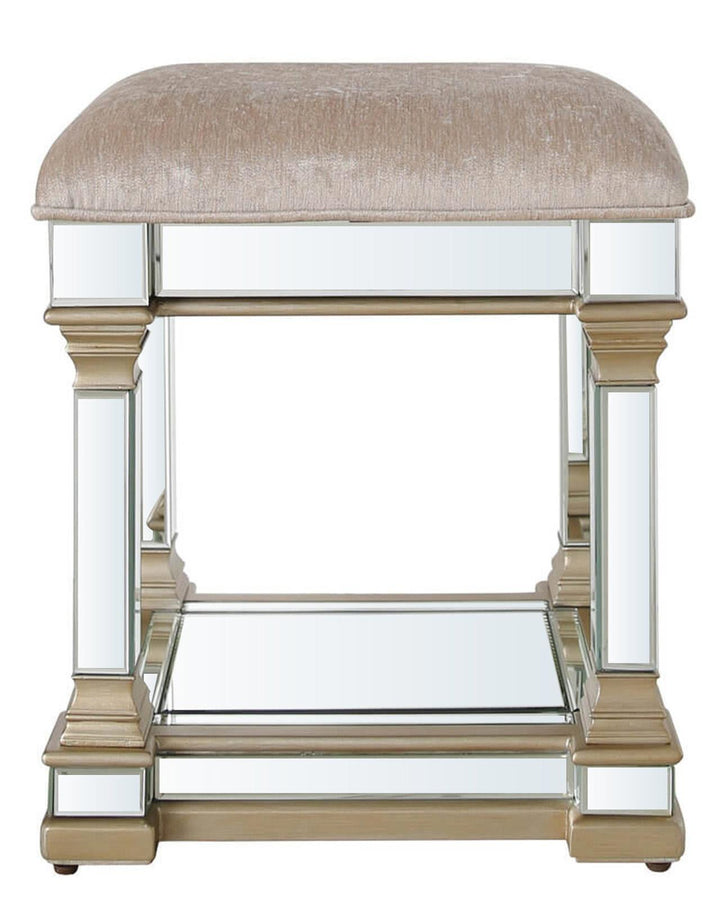 Hampton Mirrored Dressing Table Stool - Ideal