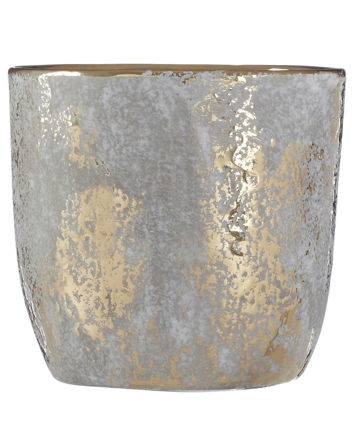 Small Callie Grey & Gold Ceramic Plant Pot - Ideal