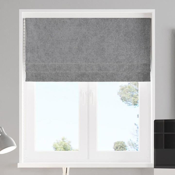 Savoy Slate Made To Measure Roman Blind -  - Ideal Textiles