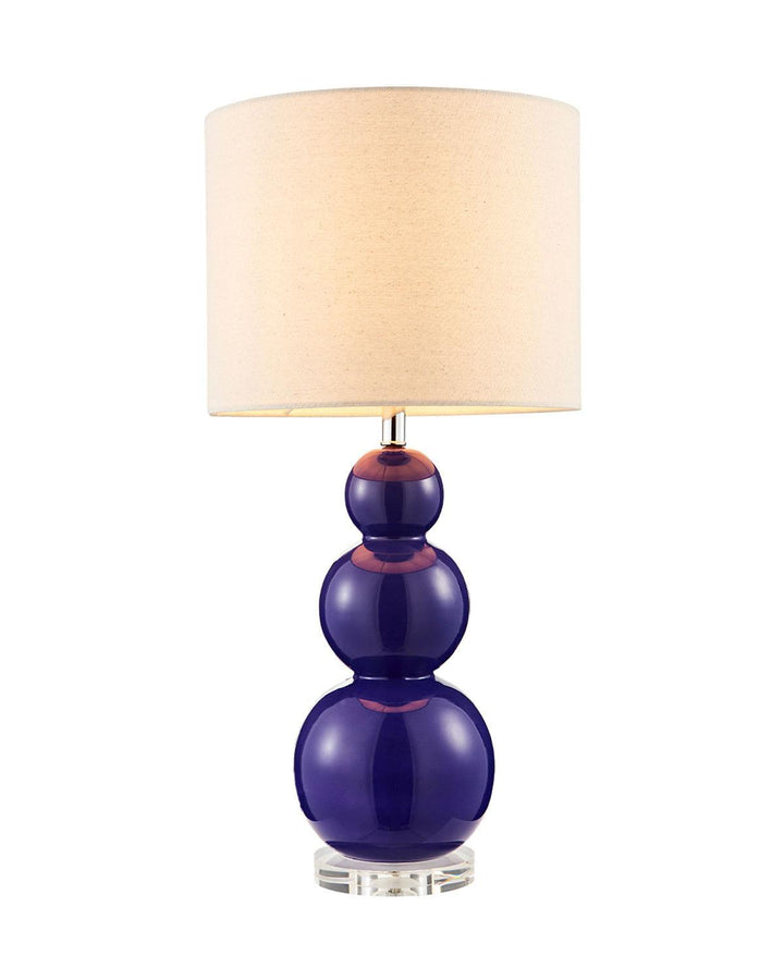 Cobalt Blue Helly Glass Table Lamp - Ideal
