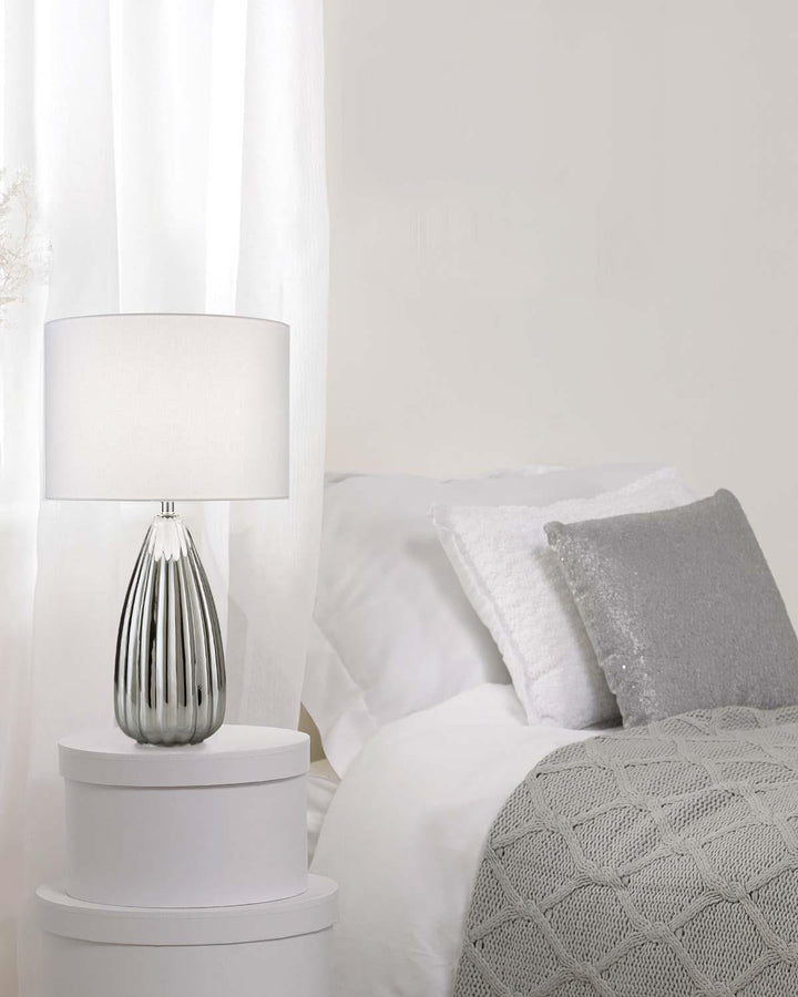 Quinn Table Lamp with White Shade - Ideal