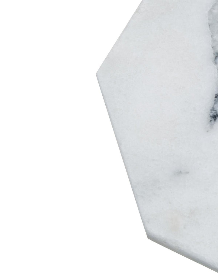 White Octagonal Marble Trivet - Ideal