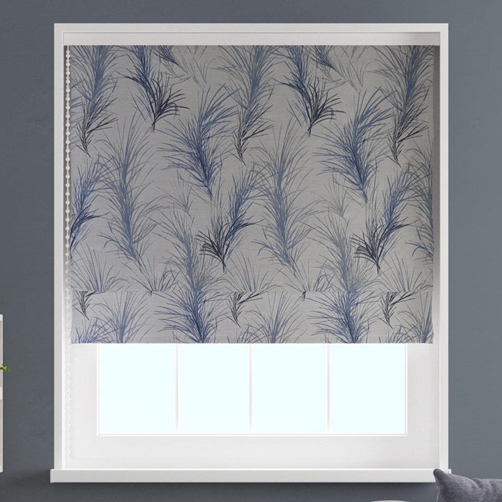 Feather Boa Midnight Made To Measure Roman Blind -  - Ideal Textiles