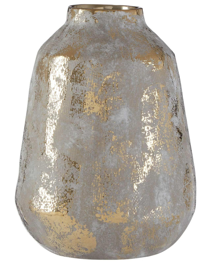 Medium Callie Grey & Gold Ceramic Vase - Ideal
