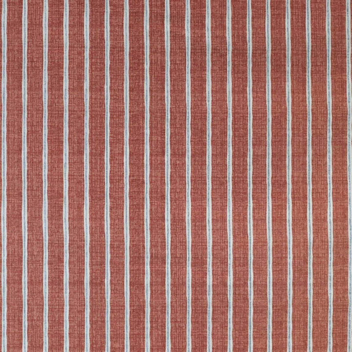 Rowing Stripe Paprika Made To Measure Curtains -  - Ideal Textiles
