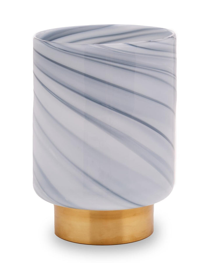 Mira Grey Ripple Effect Glass Vase - Ideal