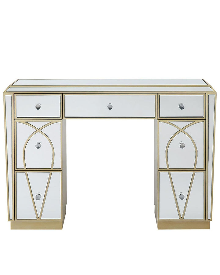 Ana Champagne 7 Drawer Dressing Table - Ideal