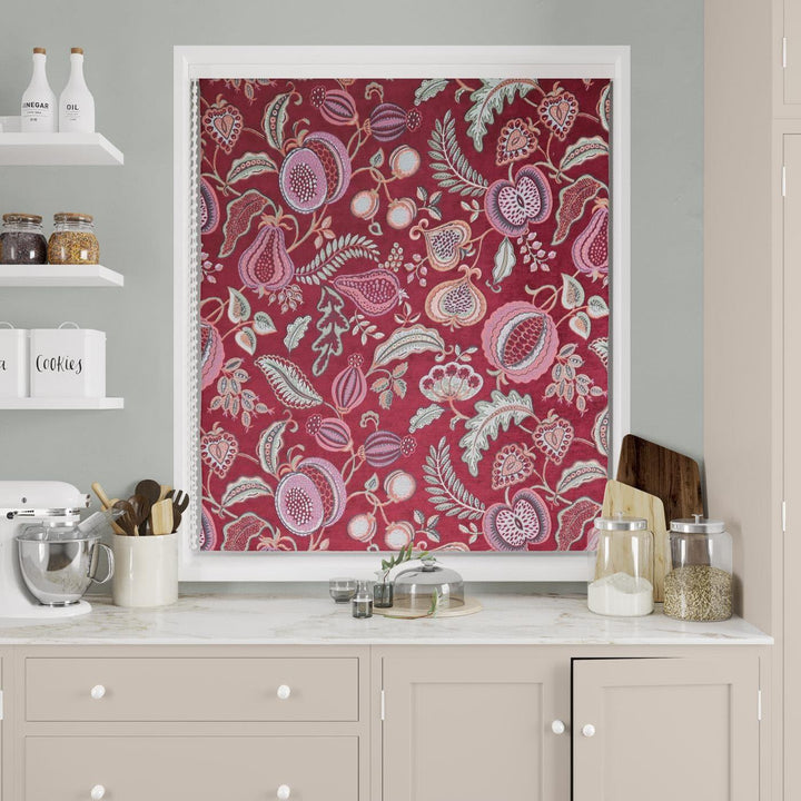 Summer Fruits Ruby Made To Measure Roman Blind -  - Ideal Textiles
