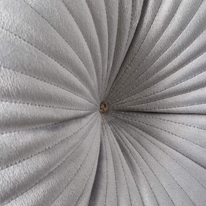 Pleated Round Cushion Grey - Ideal