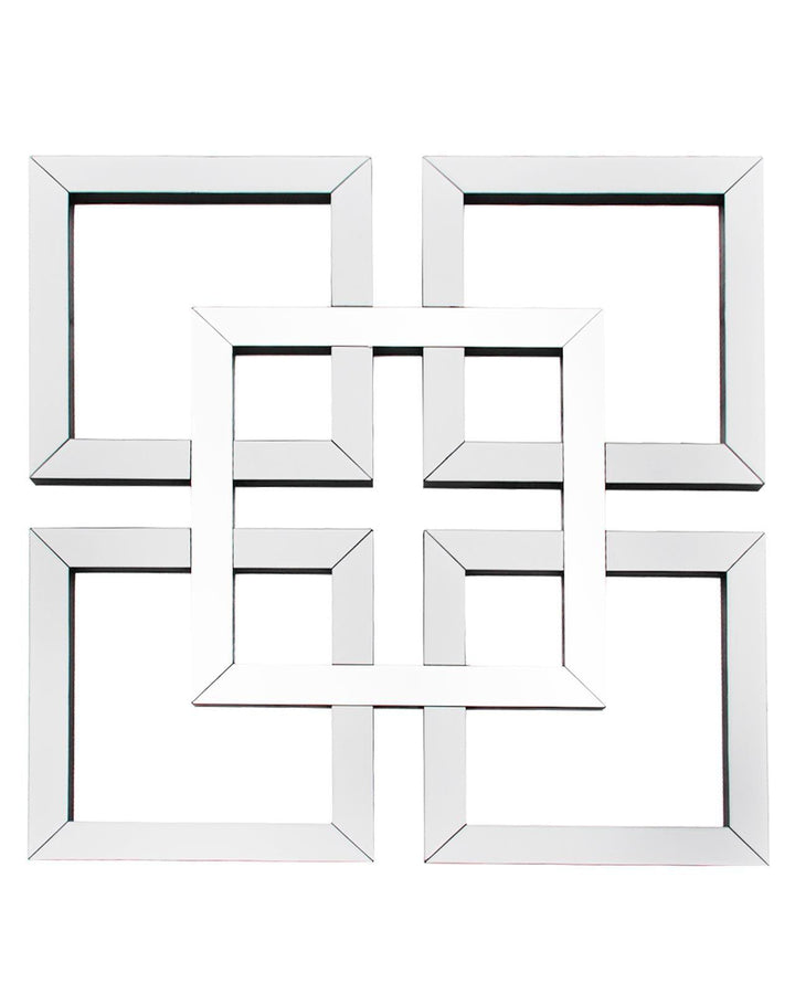 Large Art Deco White Mirror Wall Art - Ideal