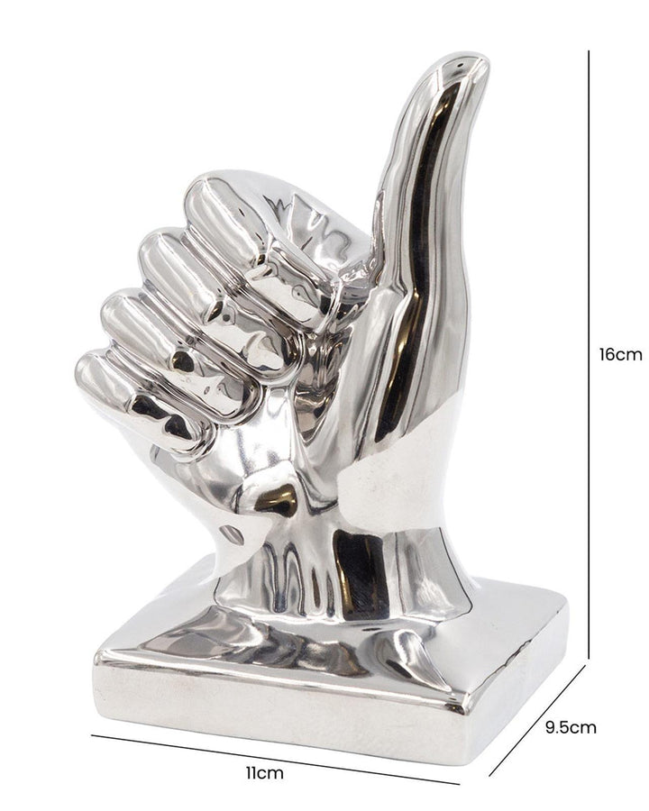 Silver Thumbs Up Ornament - Ideal