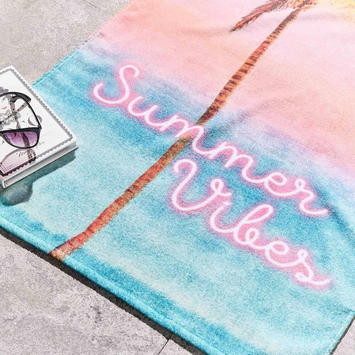 Summer Vibes Bright Beach Towel - Ideal