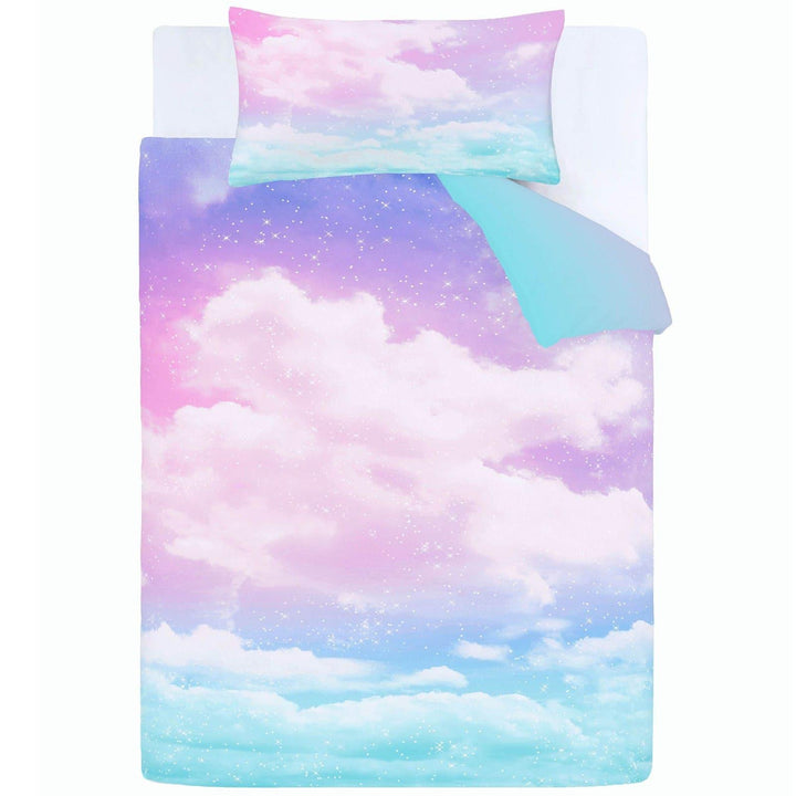 Ombre Rainbow Clouds Pastel Duvet Cover Set - Ideal