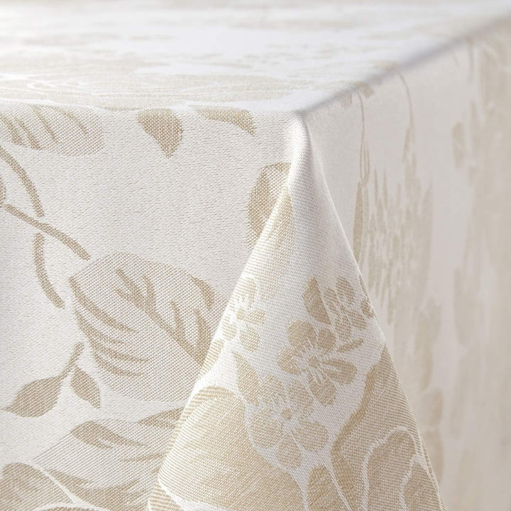 Grace Floral Damask Jacquard Natural Tablecloths -  - Ideal Textiles