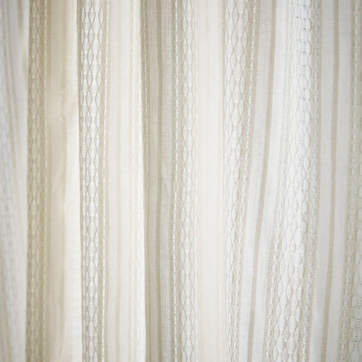 Zofia Broderie Anglaise Voile Curtain Panel Natural -  - Ideal Textiles