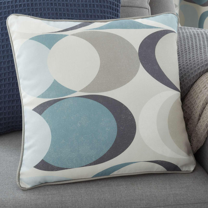 Sander Circles Duck Egg Cushion Cover 17" x 17" -  - Ideal Textiles