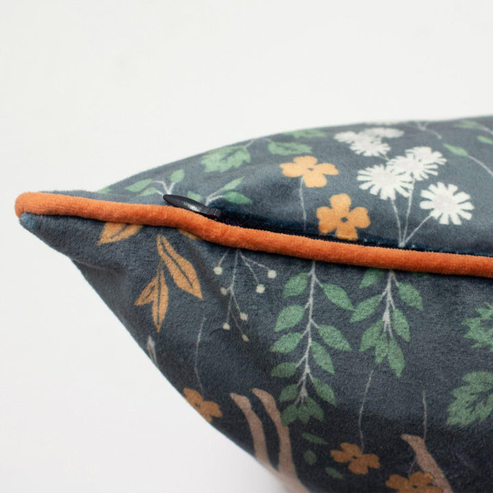 Richmond Woodland Velvet Midnight Cushion Covers 20'' x 20'' -  - Ideal Textiles