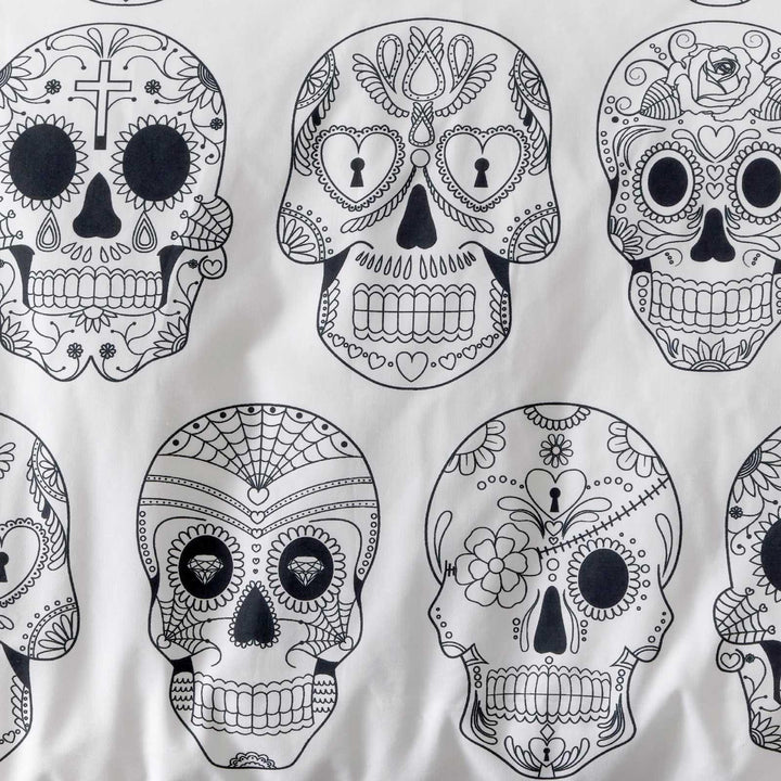 Halloween Skulls Reversible Multi Duvet Cover Set - Ideal