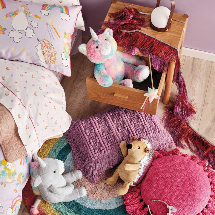 Unicorniverse 100% Cotton Percale Kids Lilac Duvet Cover Set -  - Ideal Textiles
