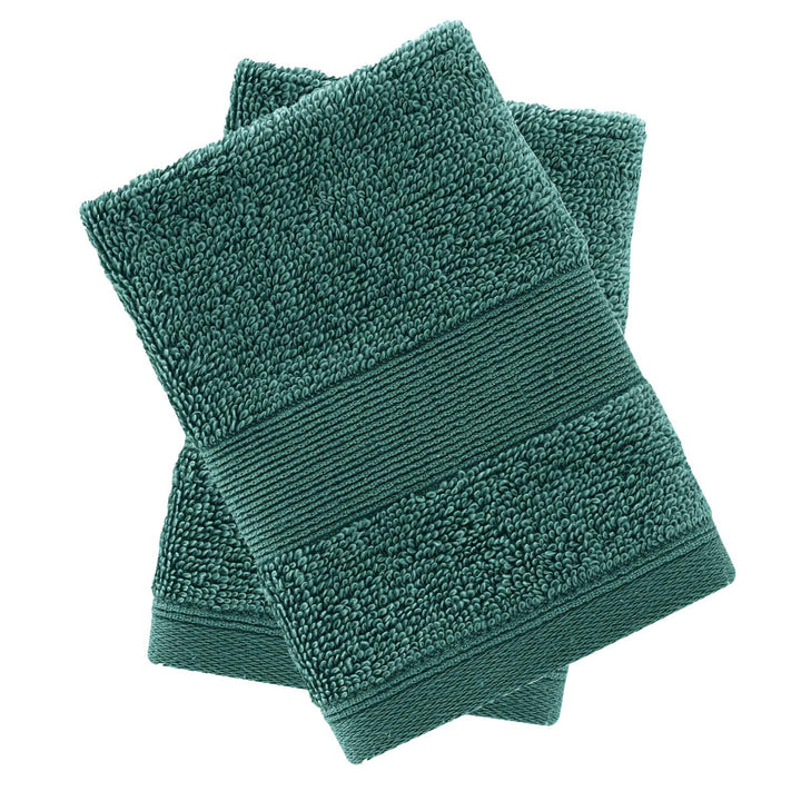 Antibacterial Cotton 2 Pack Face Cloth Pair Forest Green - Ideal