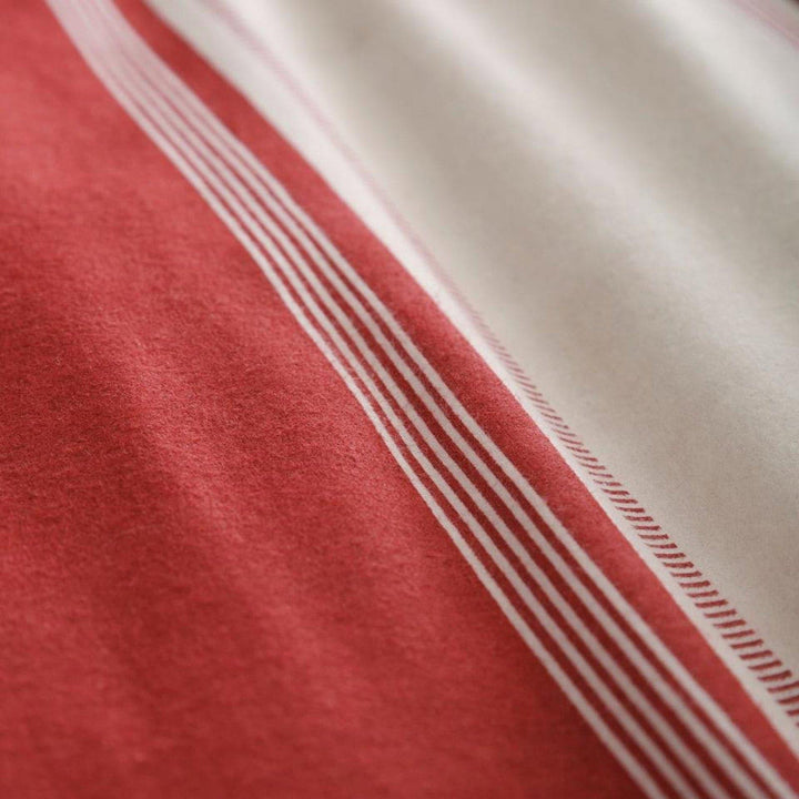 Betley Brushed 100% Brushed Cotton Red Duvet Cover Set - Ideal