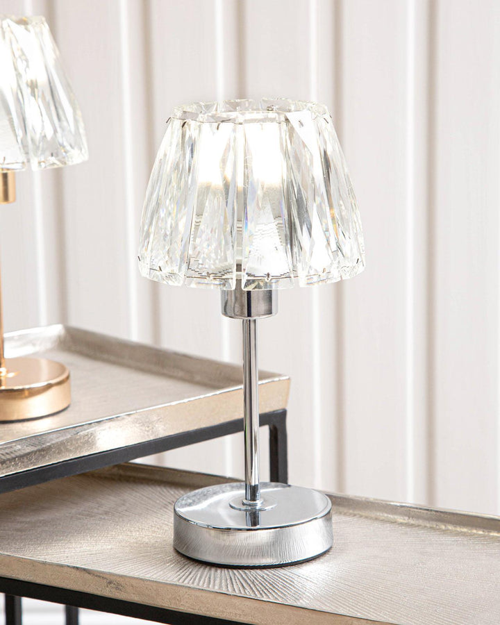 Liza Silver Crystal Table Lamp - Ideal