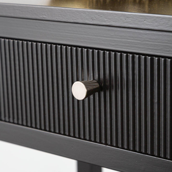 Ari Black Wood Console Table - Ideal