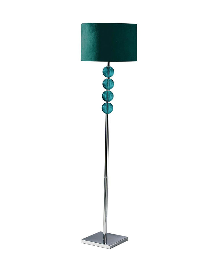 Teal Orb Montreal Chrome Floor Lamp - Ideal