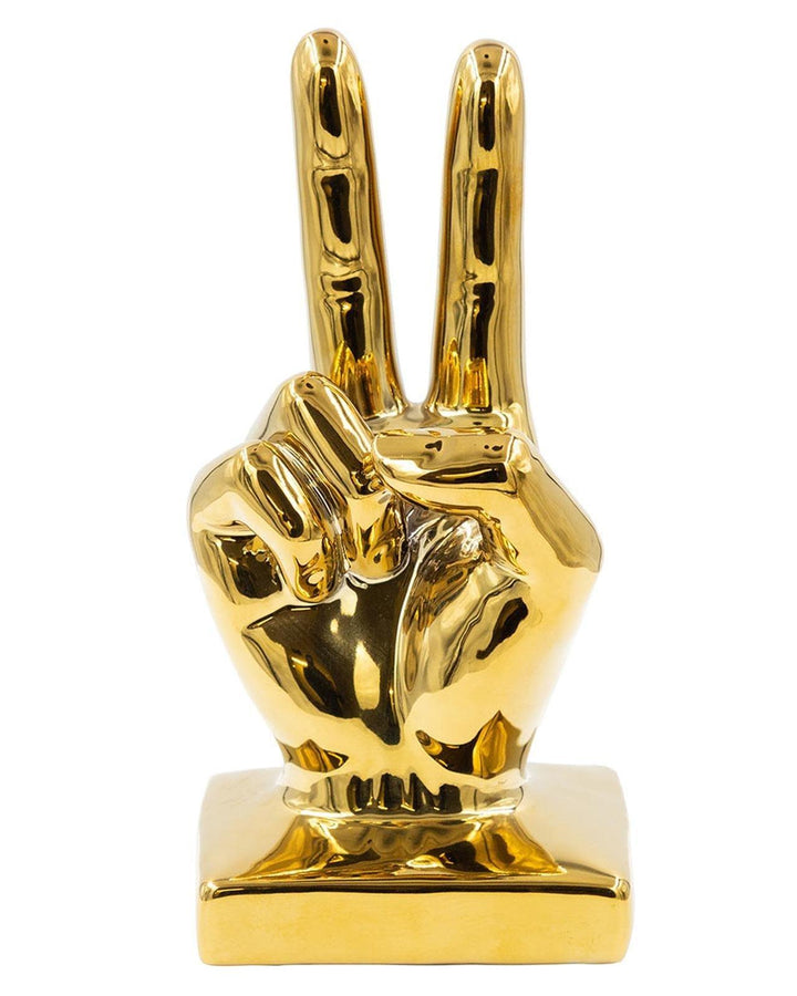 Gold Peace Sign Ornament - Ideal