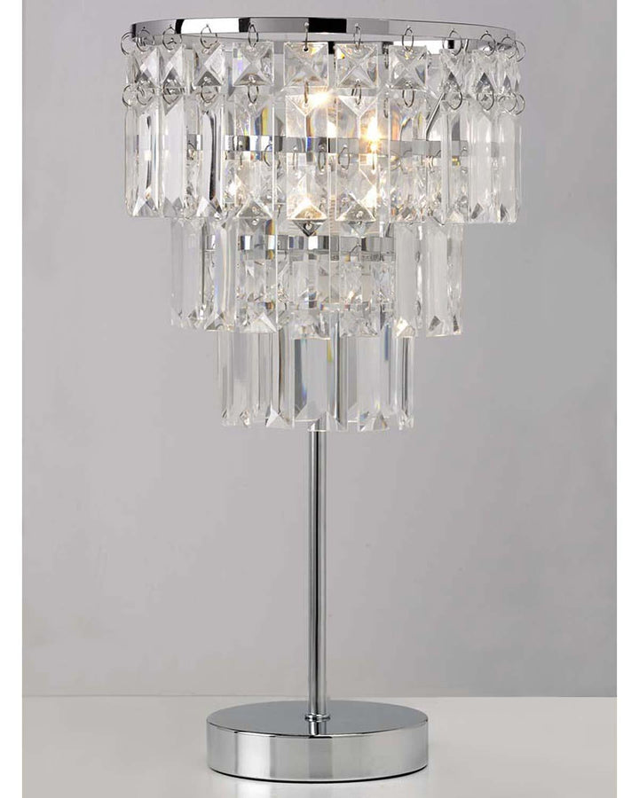 Chrome Victoria Table Lamp with Acrylic Shade - Ideal