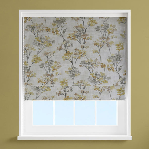 Amelia Ochre Made To Measure Roman Blind -  - Ideal Textiles