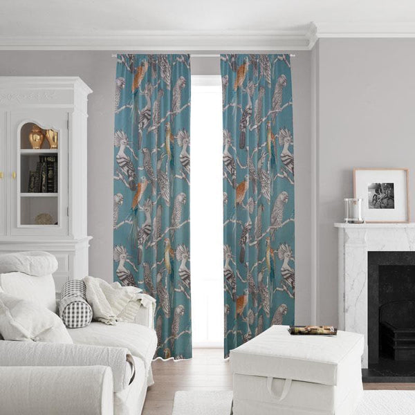 Aviary Lagoon Made To Measure Curtains -  - Ideal Textiles