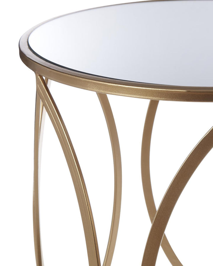 Set of 2 Metallic Petal Semi Circle Side Tables - Ideal