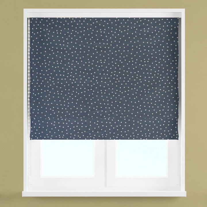 Spotty Midnight Made To Measure Roman Blind -  - Ideal Textiles
