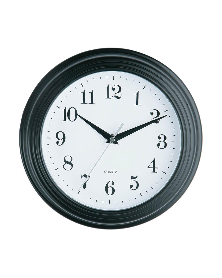 Austin White and Black Wall Clock - Pointed Hands - Ideal