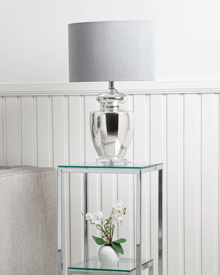 Chrome Glass Table Lamp - Ideal