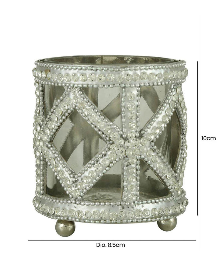Mia Diamante Small Tealight Candle Holder - Ideal
