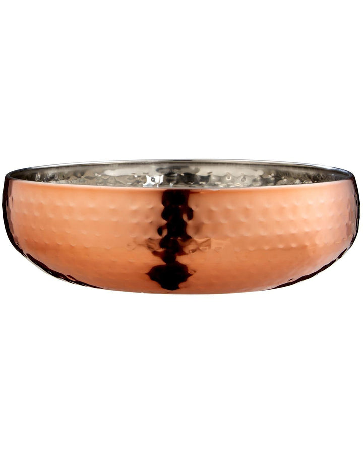 Large Hammered Round Bowl Rose Gold - Ideal