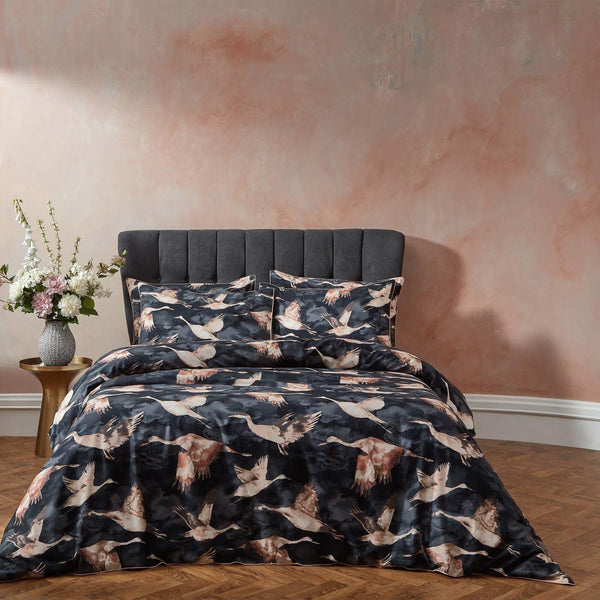 Flyway Exotic Piped Ink Duvet Cover Set - Ideal
