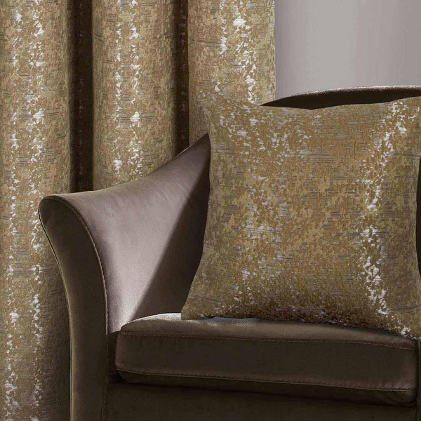 Nova Jacquard Gold Cushion Cover 18" x 18" -  - Ideal Textiles