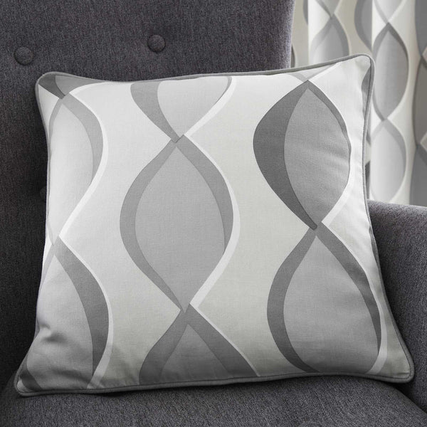 Lennox Geometric Grey Cushion Cover 17" x 17" -  - Ideal Textiles