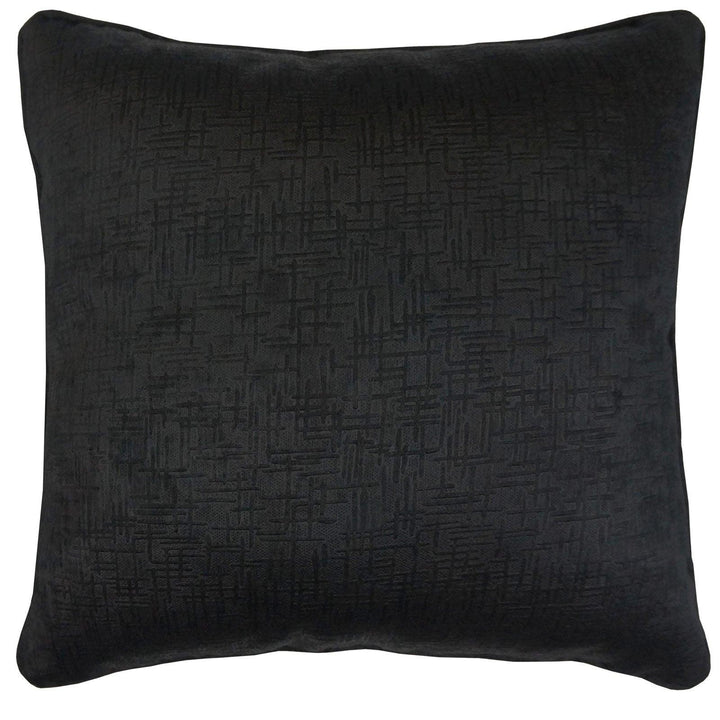 Vogue Textured Black Cushion Covers 17" x 17" -  - Ideal Textiles