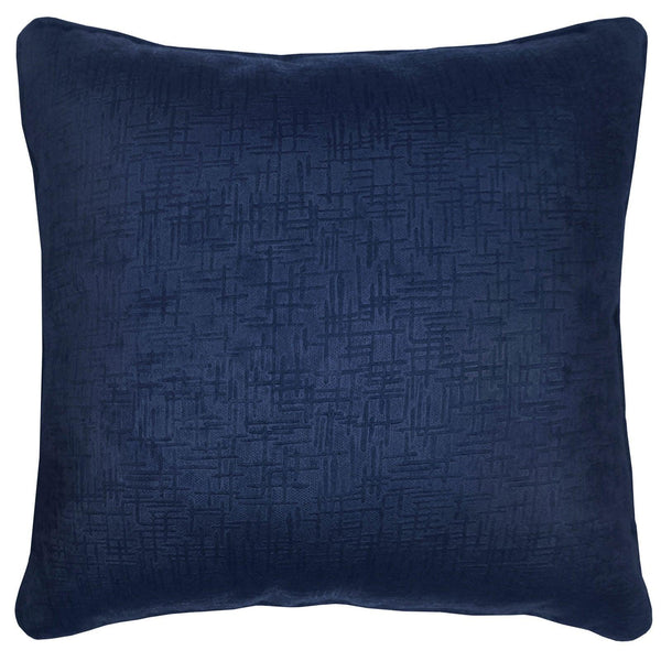 Vogue Textured Navy Cushion Covers 17'' x 17'' -  - Ideal Textiles
