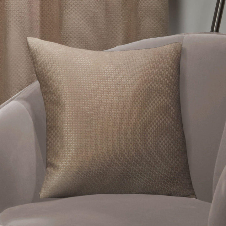 Ambiance Embossed Taupe Cushion Cover 17" x 17" - Ideal